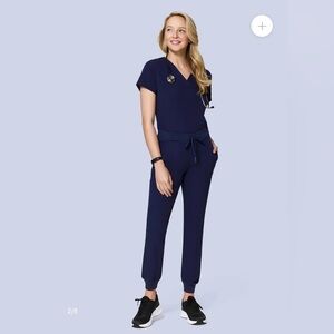 Mandala Navy Blue Scrub Set